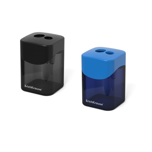 Picture of ERICHKRAUSE WAVE DOUBLE-HOLE PLASTIC SHARPENER WITH CONTAINE